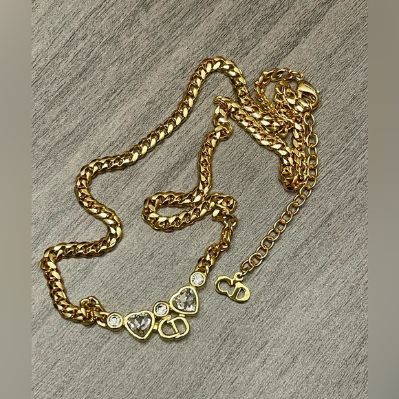 CHRISTIAN DIOR CD Heart Vintage Necklace - Picture 6 of 8